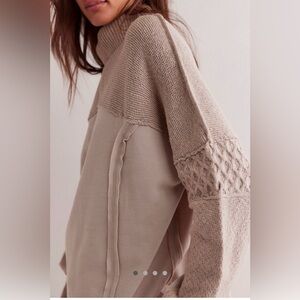 NWOT Free People Winter Blues French Oak Turtleneck, size small